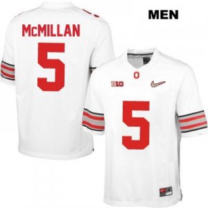 Men's NCAA Ohio State Buckeyes Raekwon McMillan #5 College Stitched Diamond Quest Authentic Nike White Football Jersey DK20X41CU